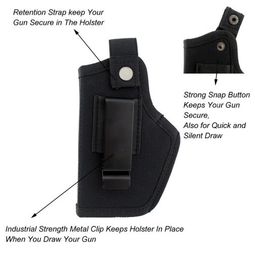 IWB OWB Concealed Carry Holster Fits Subcompact to Large Handguns - Image 4